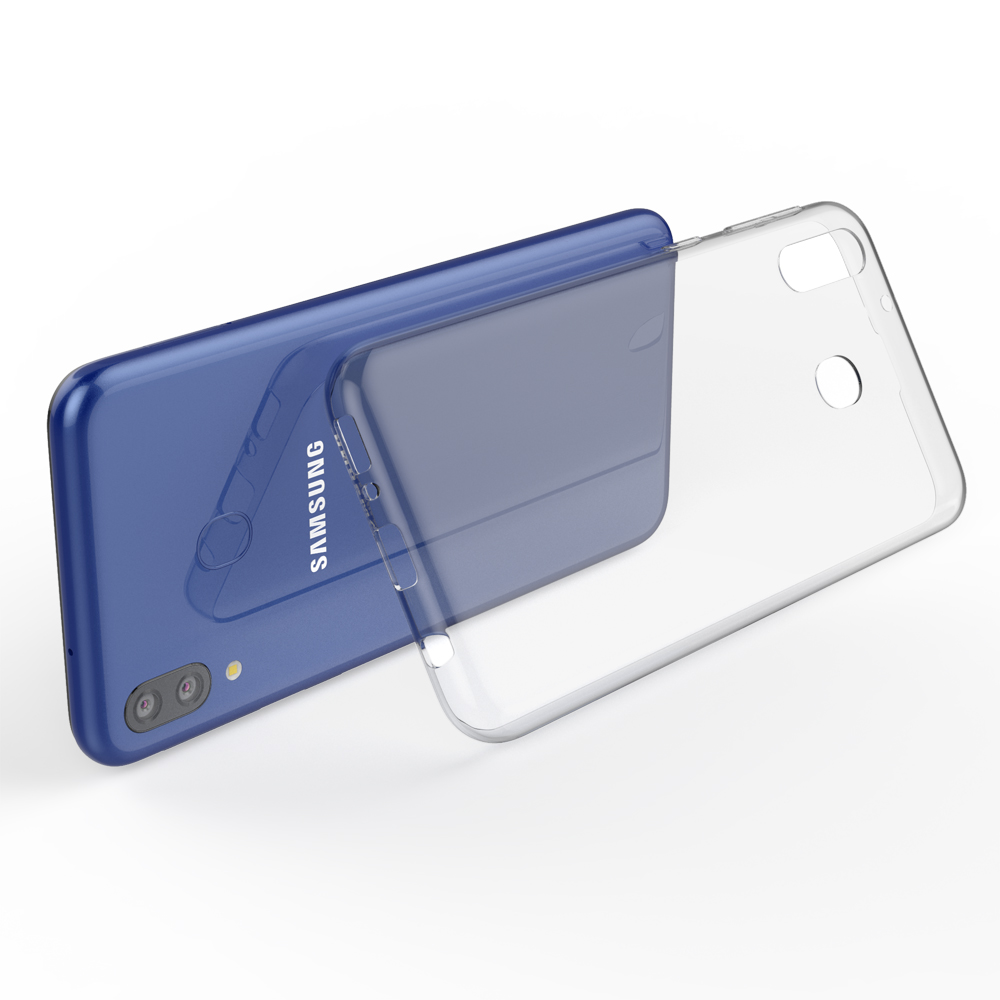 NALIA Klar Transparente Silikon Samsung, Transparent Backcover, Galaxy Hülle, M20