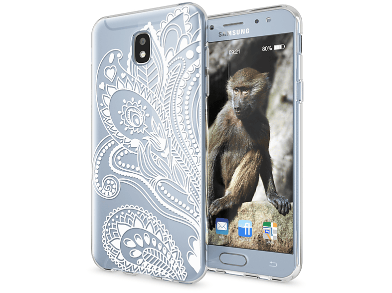 NALIA Motiv Silikon Samsung, Mehrfarbig Galaxy (2017), J3 Backcover, Hülle