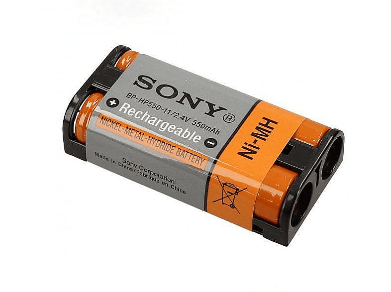SONY Original Akku für Sony BP-HP550-11 NiMH Kopfhörerakku, NiMH, 2.4 Volt, 550 mAh | Funk-Kopfhörer