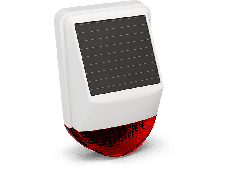 SAFE2HOME Solar Funk Außensirene - für Serie SP310 Alarmanlage Funk Alarmanlage, Weiß