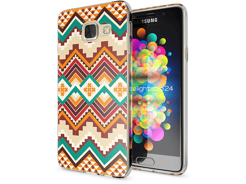 A3 Galaxy Samsung, (2016), Backcover, Hülle, NALIA Mehrfarbig Silikon Motiv