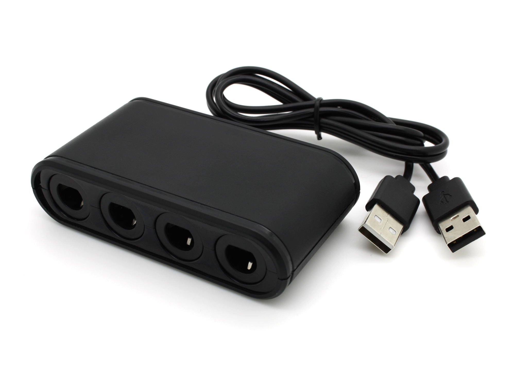 SKGAMES 4 Port GameCube Controller / Adapter Adapter, Switch U Nintendo / für PC, Wii Schwarz
