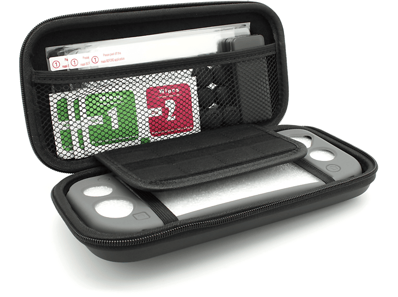 SKGAMES 12in1 Starter Kit für Nintendo Switch Lite, Zubehör Set, Schwarz | Nintendo Switch Zubehör