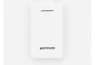TUPOWER Powerbank 8000mAh flach 2x USB Anschluss Powerbank 8000 mAh Weiß