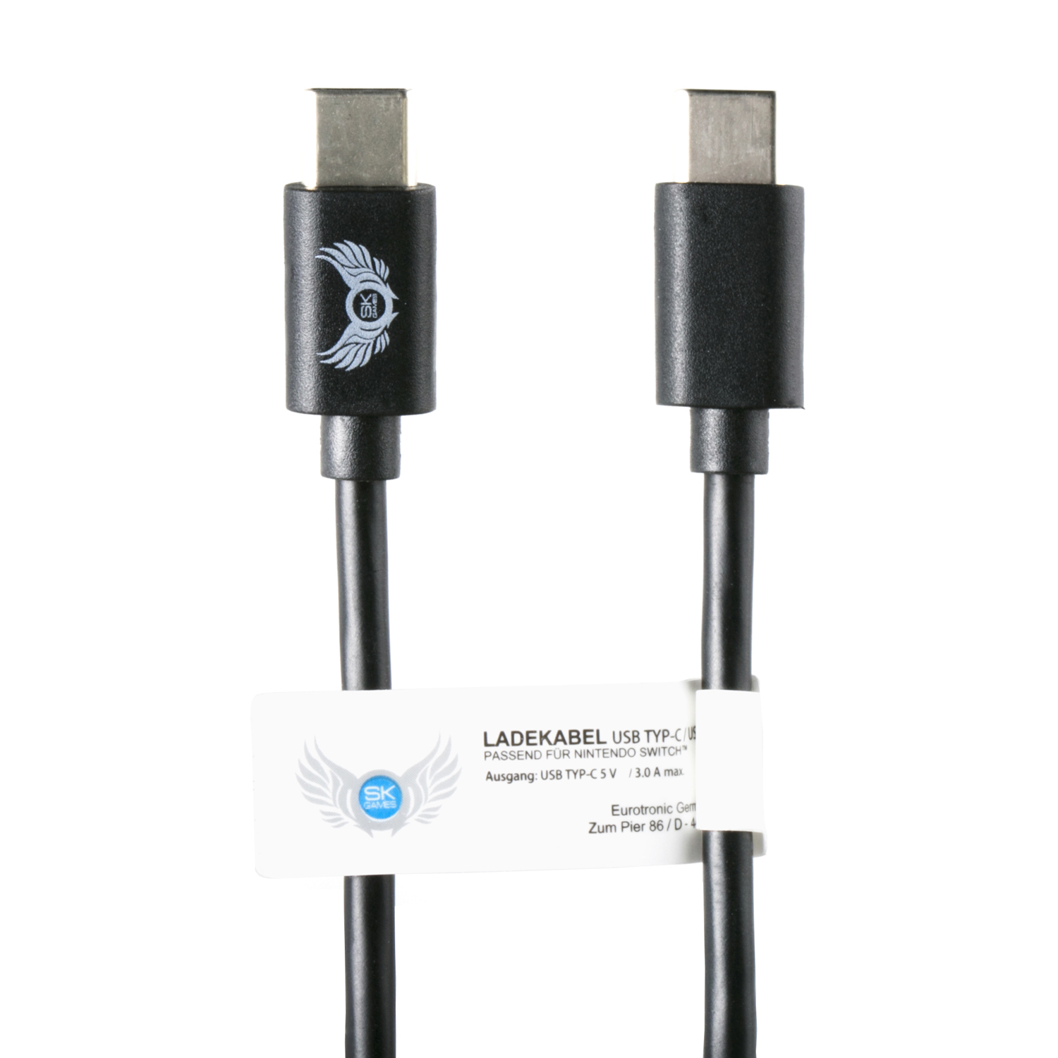 Switch, TYP-C für Nintendo 2m Ladegerät Ladekabel Ladekabel, SKGAMES Datenkabel USB Schwarz