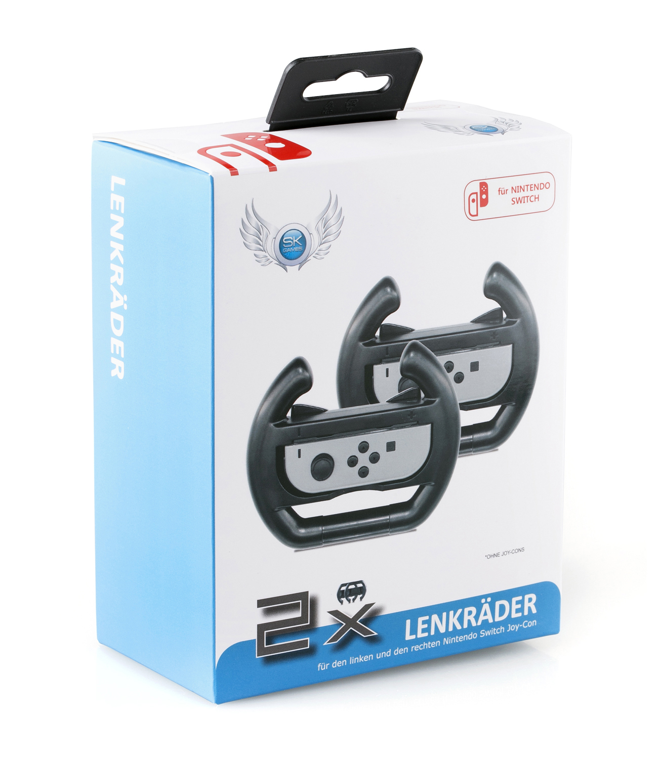 SKGAMES Joy-Con Lenkrad Stück) Nintendo für Schwarz Lenkrad, Controller Switch, (2