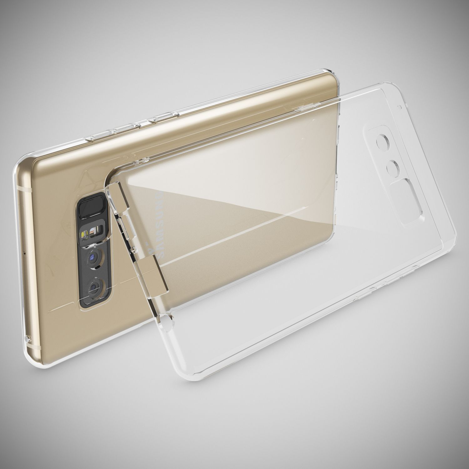 Silikon Transparent 8, Transparente NALIA Galaxy Note Samsung, Backcover, Hülle, Klar