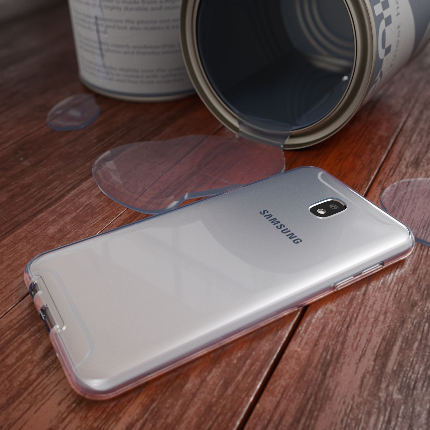 NALIA Klare 360 Grad Hülle, Galaxy (2017), Transparent Backcover, Samsung, Silikon J5