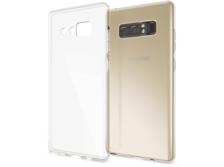 Note Silikon Galaxy 8, Transparent NALIA Backcover, Samsung, Hülle, Transparente Klar
