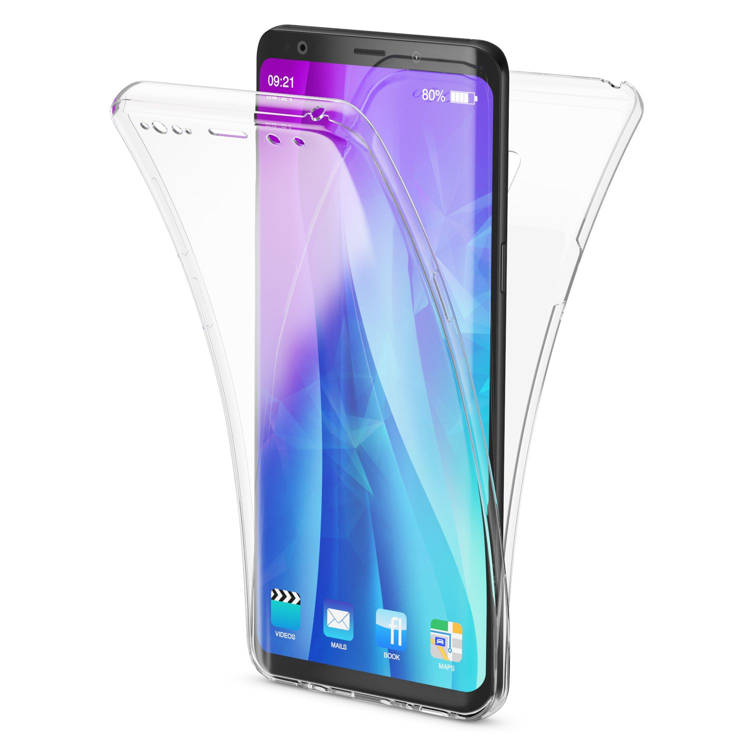 360 Silikon Backcover, Plus, Transparent Klare Galaxy Grad NALIA Samsung, S9 Hülle,