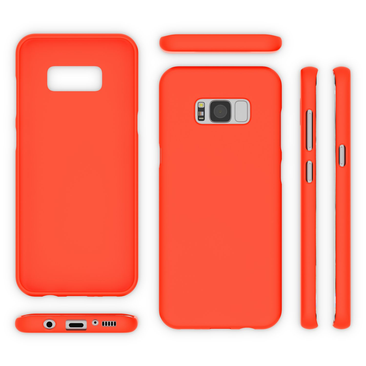 Galaxy Hülle, Silikon NALIA S8, Backcover, Neon Samsung, Orange