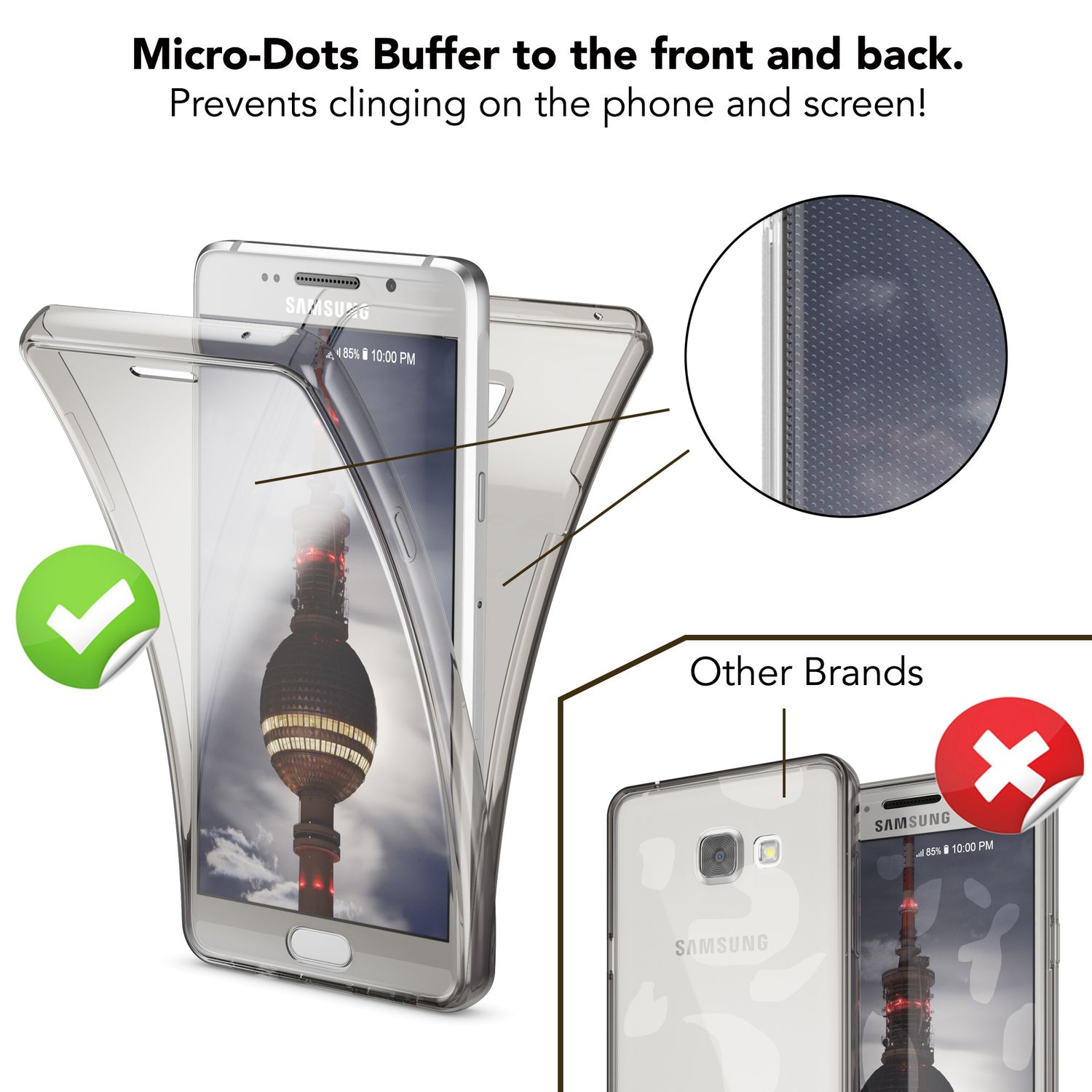 NALIA Klare 360 Grad Galaxy Backcover, verfügbar Nicht Silikon Samsung, Hülle, (2016), A3