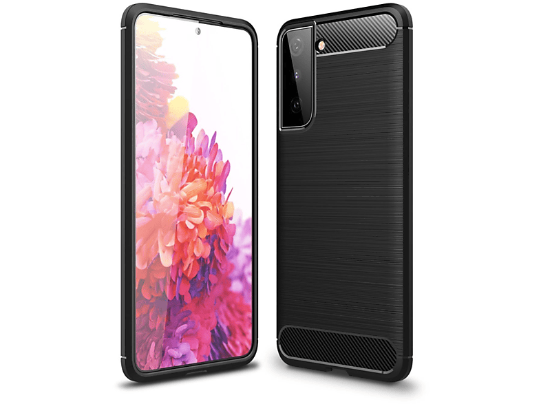 KÖNIG DESIGN Schutzhülle, Samsung, Schwarz S21, Galaxy Backcover