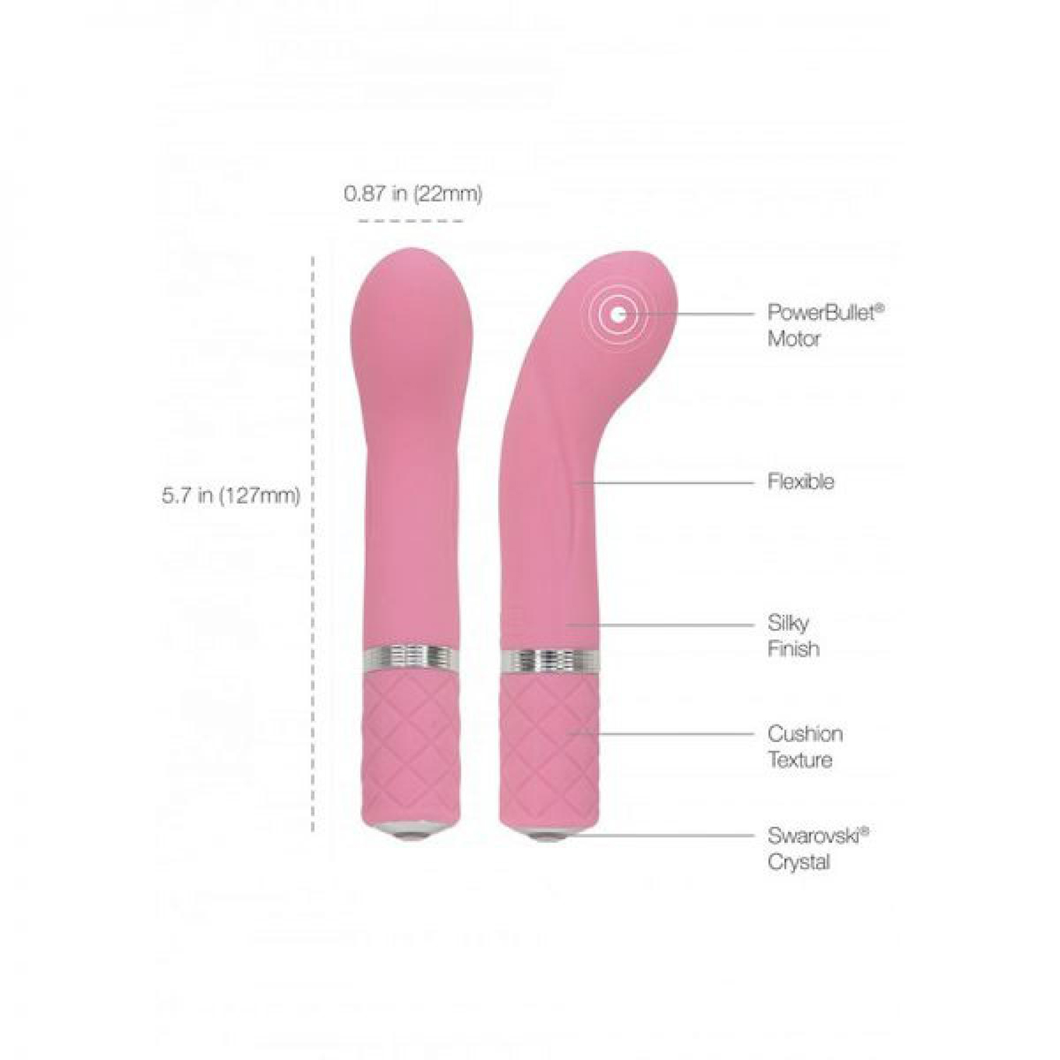 PILLOW TALK Pillow Mini - g-punkt-vibratoren Racy Pink Talk G-Spot Vibrator