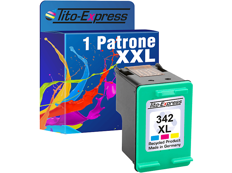 TITO-EXPRESS PLATINUMSERIE ersetzt Patrone HP 1 Tintenpatrone 342 Yellow (C9361EE) XL Magenta, Cyan
