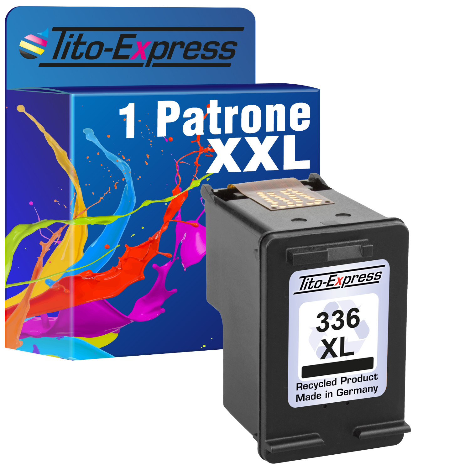 TITO-EXPRESS PLATINUMSERIE 1 336 Black Patrone XL ersetzt (C9362EE) HP Tintenpatrone