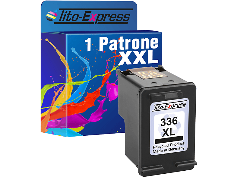 ersetzt Black 336 (C9362EE) XL HP 1 Tintenpatrone TITO-EXPRESS Patrone PLATINUMSERIE