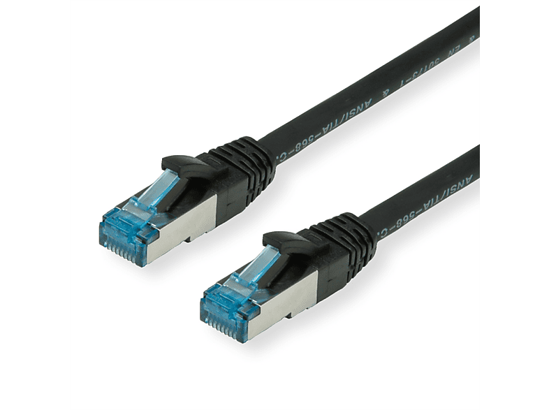 VALUE Patchkabel Kat.6A (Class EA) S/FTP (PiMF), LSOH, S/FTP Patchkabel, 0,3 m | Adapter & Netzwerkkabel