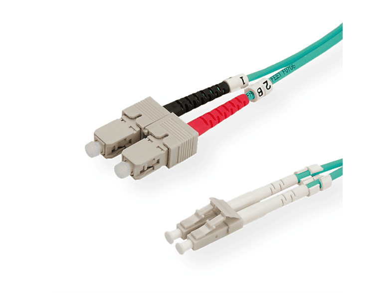 VALUE LWL-Kabel 50/125µm OM3, LC/SC, LWL-Patchkabel OM3, 0,5 m