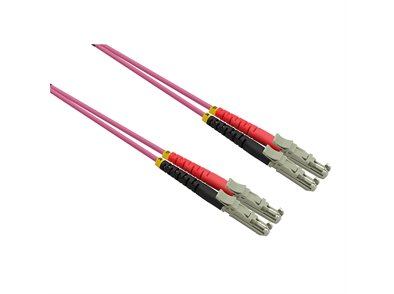 ROLINE LWL-Kabel duplex 50/125µm OM4, LSH/LSH, LSOH, LWL-Patchkabel OM4, 7,5 m