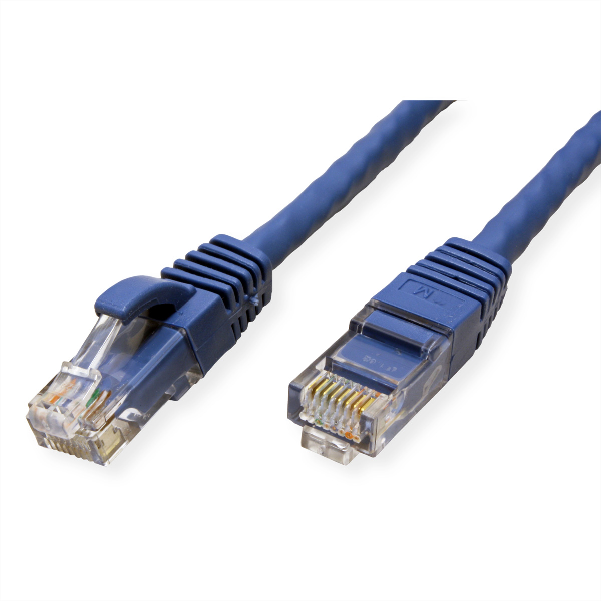 VALUE Patchkabel Kat.6A (Class EA) UTP Ethernetadapter 0,5 m blauw
