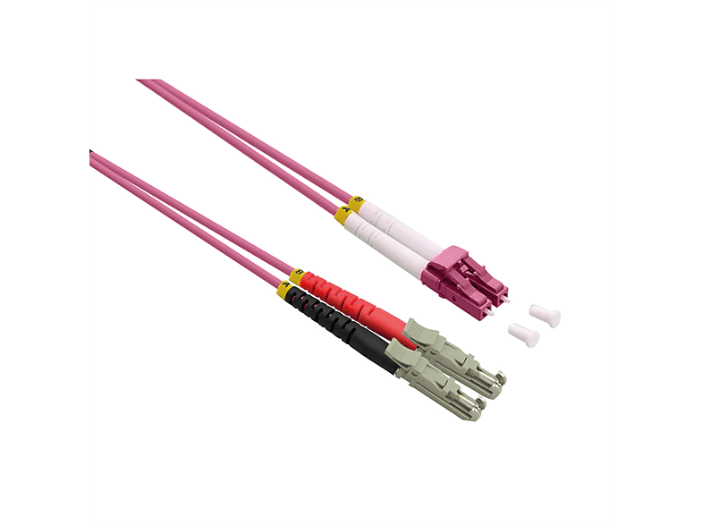 ROLINE LWL-Kabel duplex 50/125µm m OM4, 0,5 OM4, LSH/LC, LWL-Patchkabel LSOH
