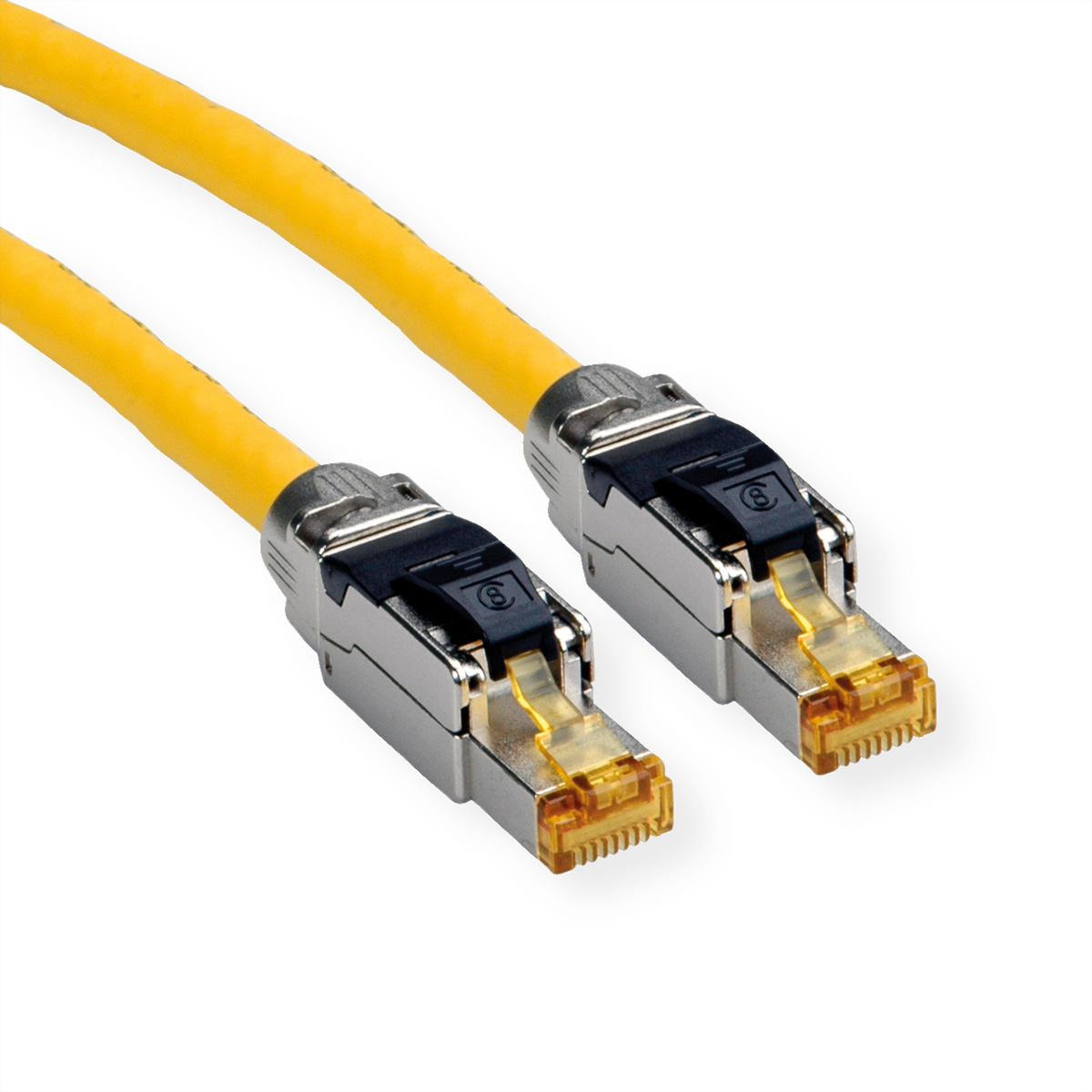 ROLINE S/FTP-(PiMF-) patchkabel Cat.8 (Klasse I) Ethernetadapter 2 m geel