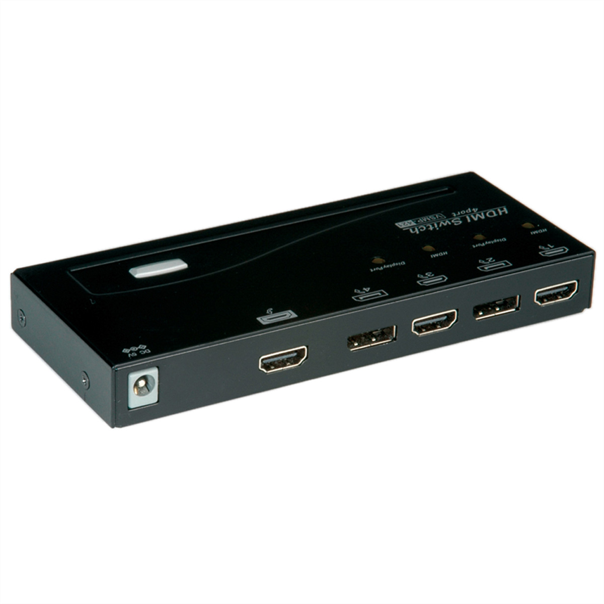 Switch, HDMI/DisplayPort ROLINE DP-Video-Switch 4fach