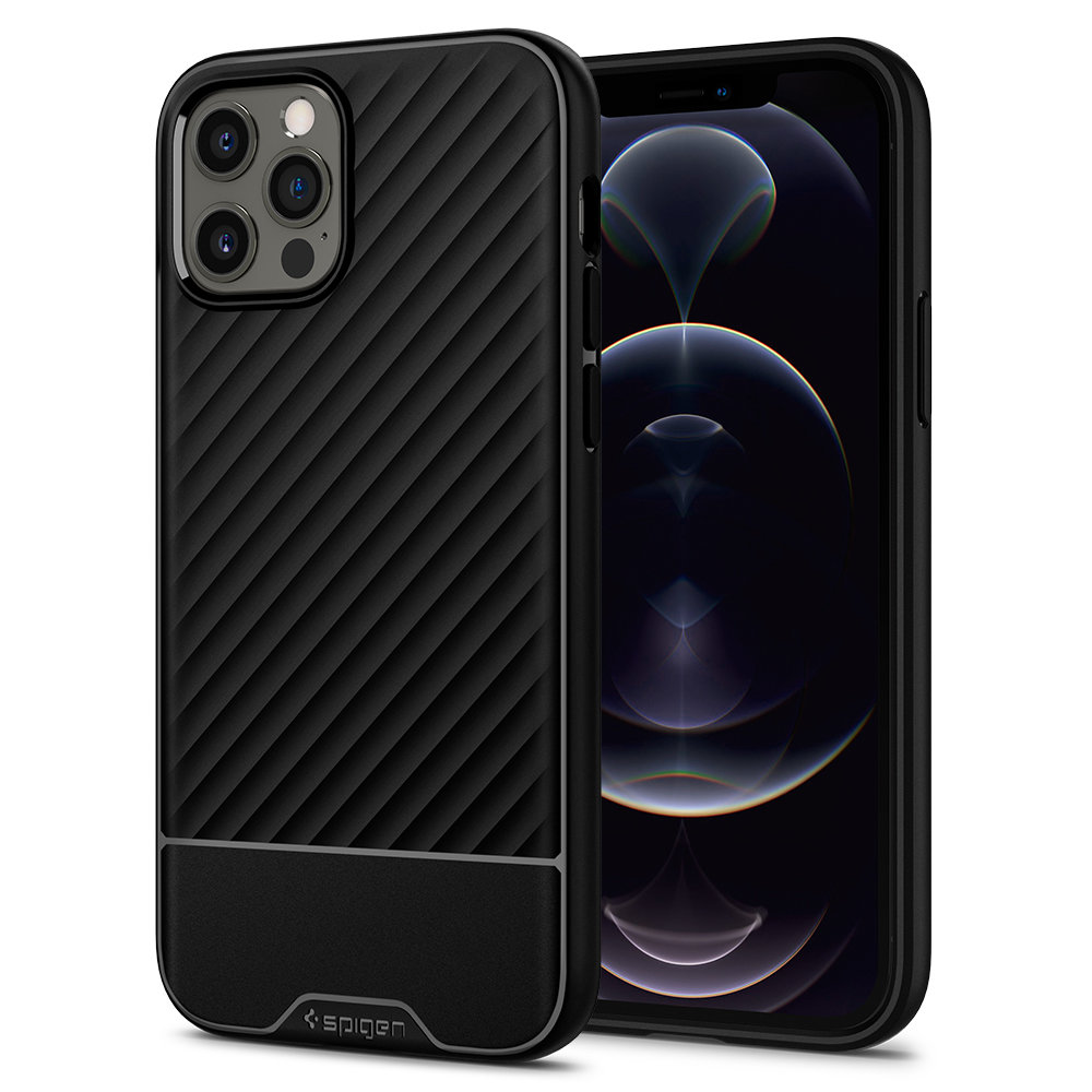 SPIGEN Core Armor Schutzhülle, Backcover, Apple, iPhone 12 Pro Max, schwarz