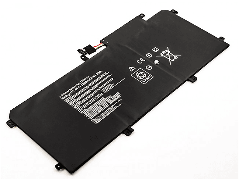 MOBILOTEC Akku kompatibel mit Asus ZenBook UX305CA-EHM1 Li-Pol Akku, Li-Pol, 11.4 Volt, 3800 mAh