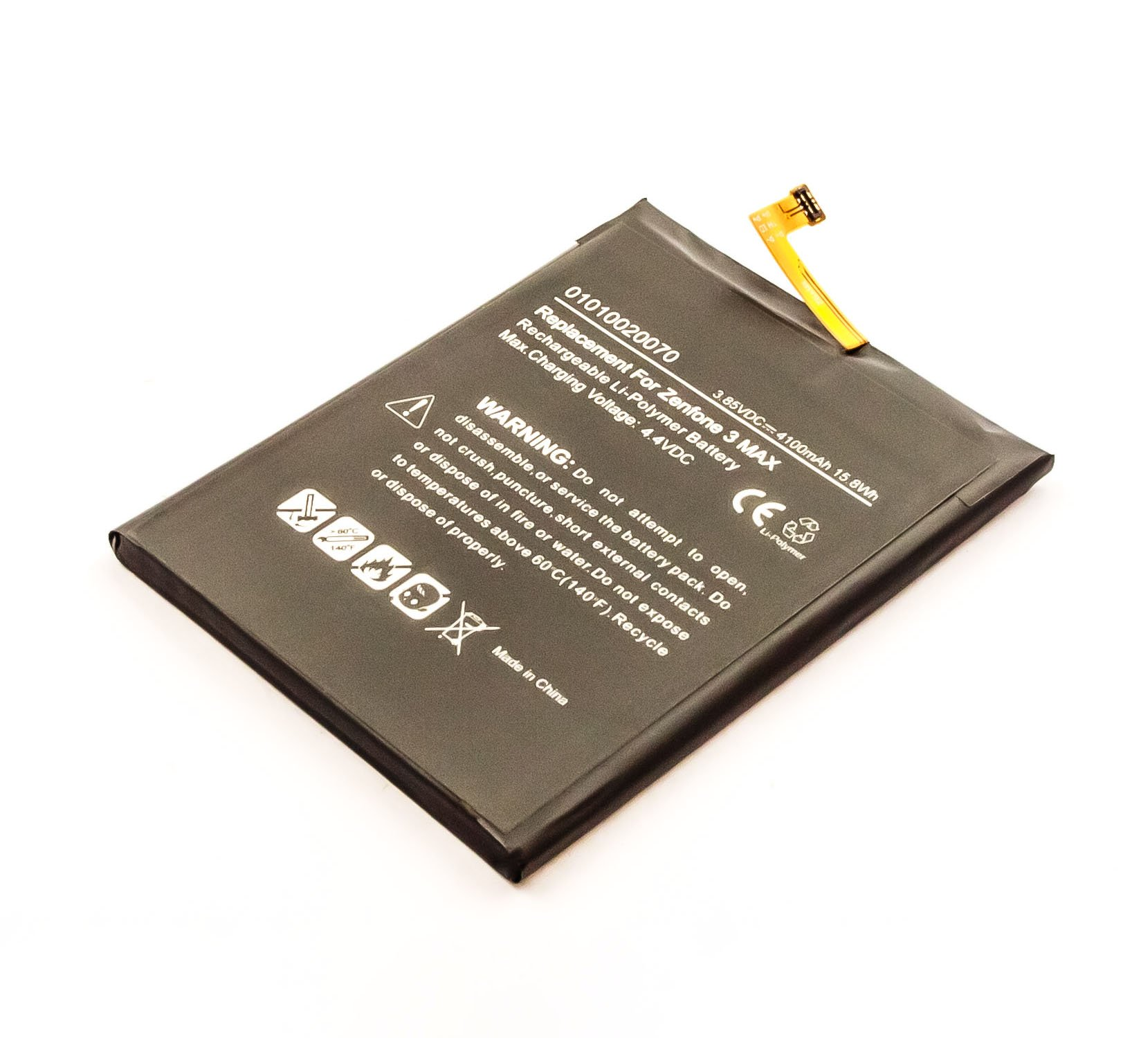 AGI Handy-/Smartphoneakku, mit 5.5 mAh Volt, 3 4100 Li-Pol 3.9 Akku kompatibel Asus ZenFone Max