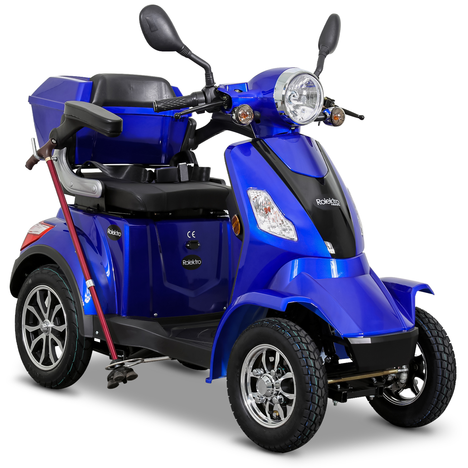 ROLEKTRO E-Quad 25 V.2 Unisex-Rad, Zoll, Blei-Gel (Laufradgröße: E-Scooter Blau) Seniorenmobil 15,7