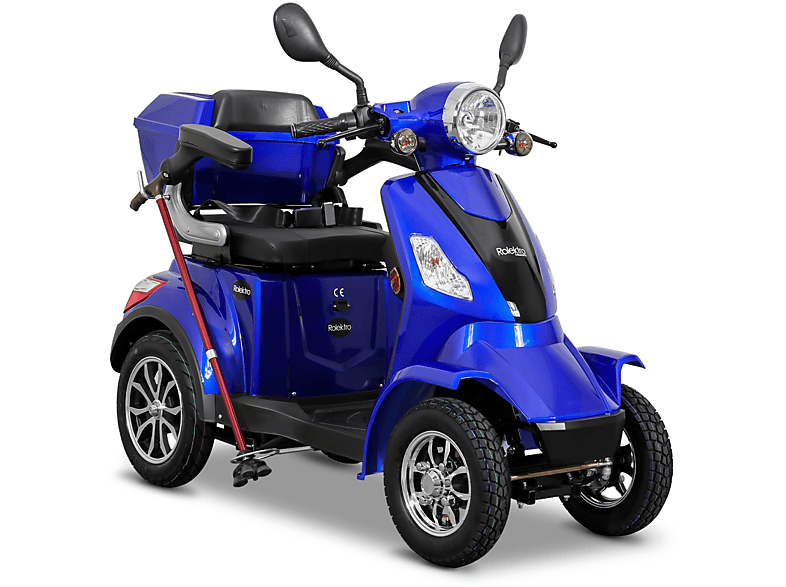 ROLEKTRO E-Quad 25 V.2 Blei-Gel Seniorenmobil E-Scooter (Laufradgröße: 15,7 Zoll, Unisex-Rad, Blau)