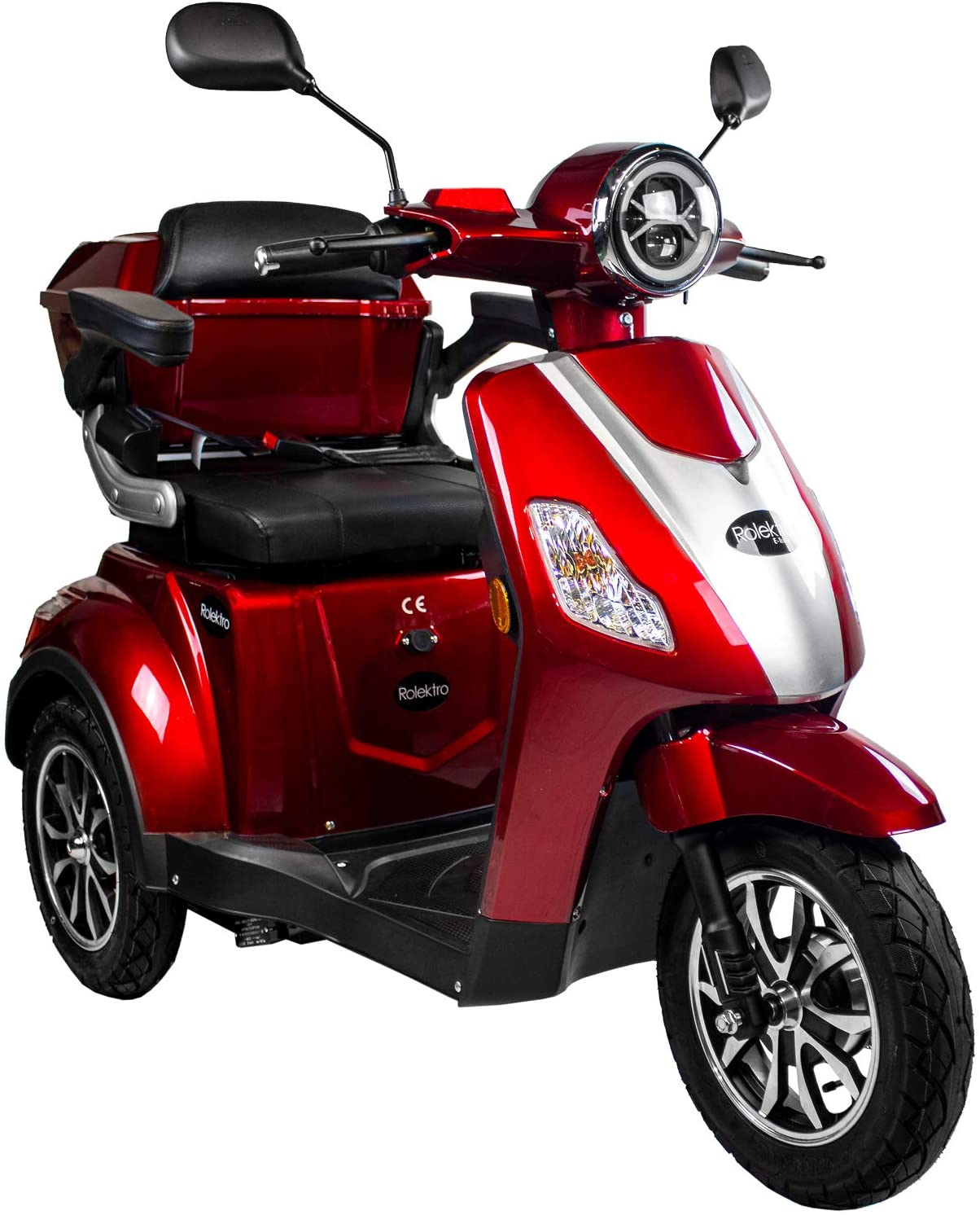 Seniorenmobil Zoll, 25 Lithium Unisex-Rad, E-Scooter ROLEKTRO Rot) 15,7 (Laufradgröße: E-Trike V.3