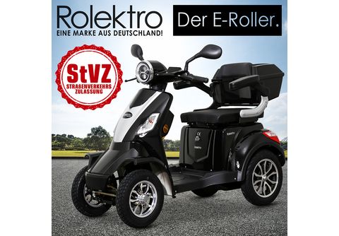 ROLEKTRO E-Quad 25 V.2 Blei-Gel Unisex-Rad, | Seniorenmobil 15,7 Schwarz) (Laufradgröße: E-Scooter MediaMarkt Zoll