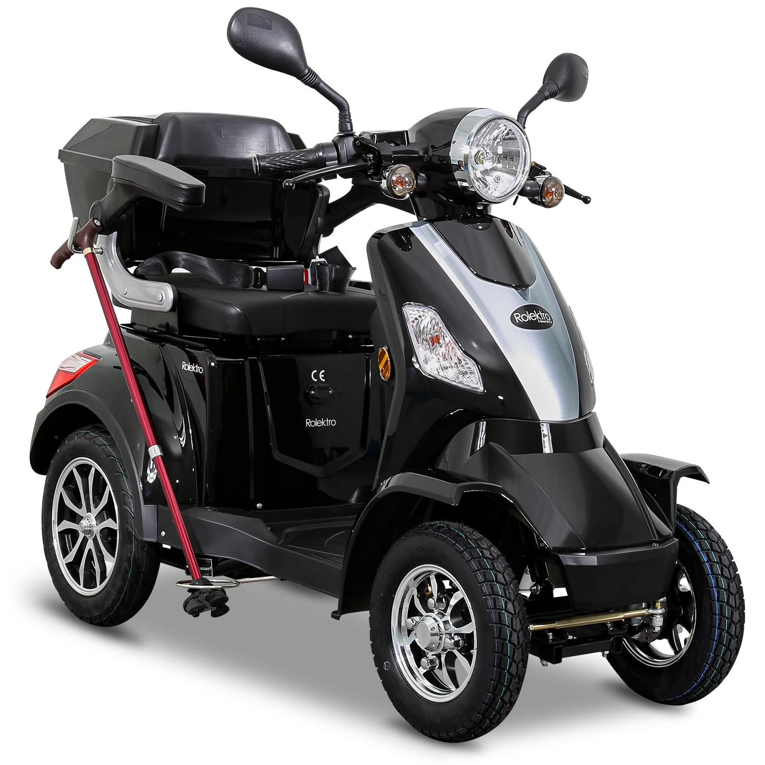 ROLEKTRO E-Quad 25 E-Scooter Blei-Gel (Laufradgröße: Unisex-Rad, V.2 Zoll, Schwarz) 15,7 Seniorenmobil
