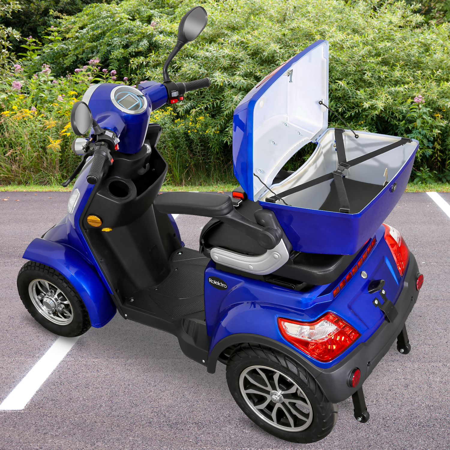 25 E-Scooter ROLEKTRO Unisex-Rad, 15,7 Blei-Gel E-Quad Blau) V.2 Seniorenmobil Zoll, (Laufradgröße: