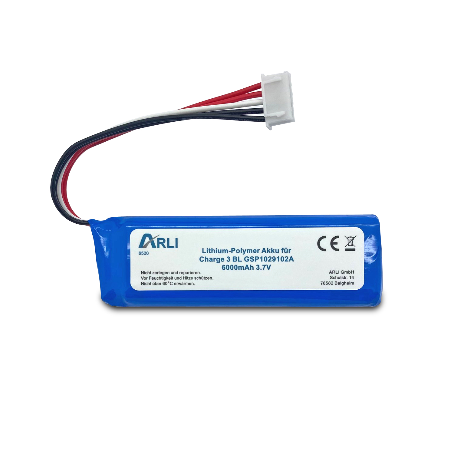ARLI passend Charge 3 BL 3.7 1 6000 Batterie mAh Ersatzakku, Volt, GSP1029102A  Li-Polymer Li-Polymer 6000mAh 3,7 V Stück