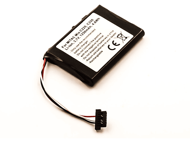 Batería, 70 mm, 60 mm, 3.0 mm, Li-ion, 3.7 V, 1250 mAh