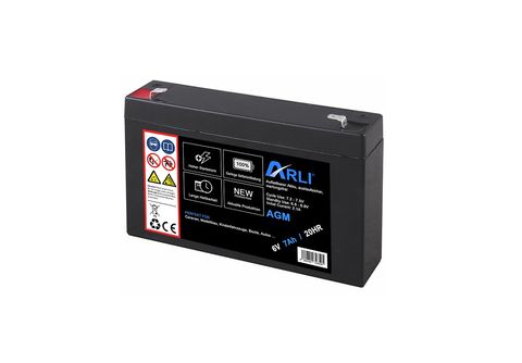 ARLI AGM Blei Akku 6V 7.2Ah 20HR AGM Glasfaservlies AGM