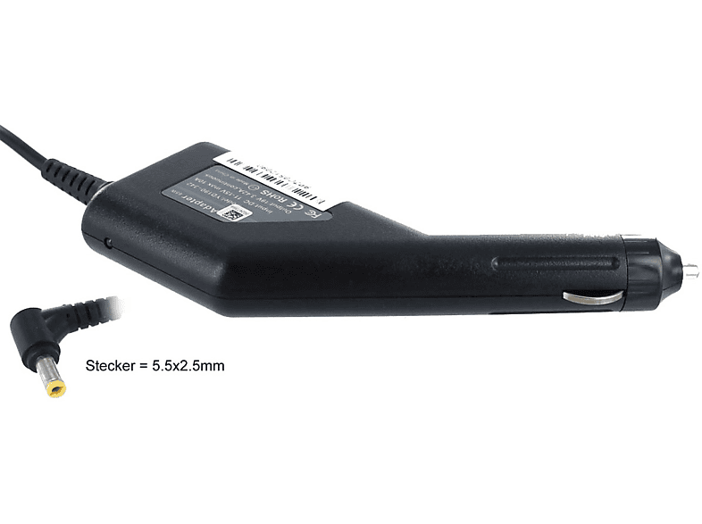 AGI KFZ Ladekabel kompatibel mit Asus F751MA Notebook-Netzteil