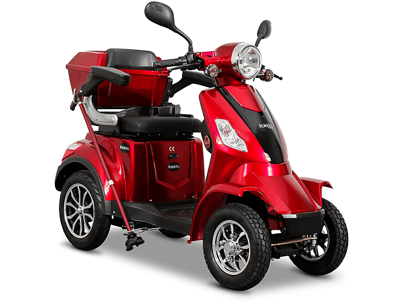 ROLEKTRO E-Quad 25 V.2 Blei-Gel Seniorenmobil E-Scooter (Laufradgröße: 15,7 Zoll, Unisex-Rad, Rot)