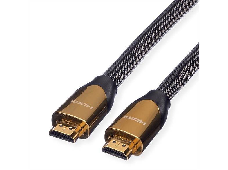 Ethernet Ethernet, HDMI 4K Kabel mit ROLINE Kabel ST/ST HDMI HD Ultra HD PREMIUM mit Ultra