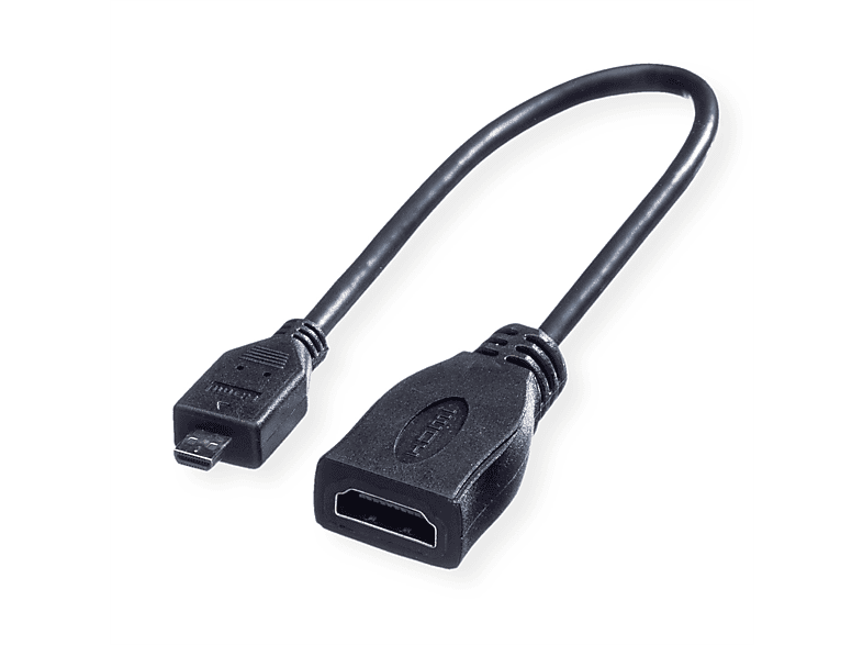 Ethernet HDMI BU High HDMI High ROLINE Kabel HDMI Micro Kabel Speed mit with Micro ST - Speed HDMI Ethernet,
