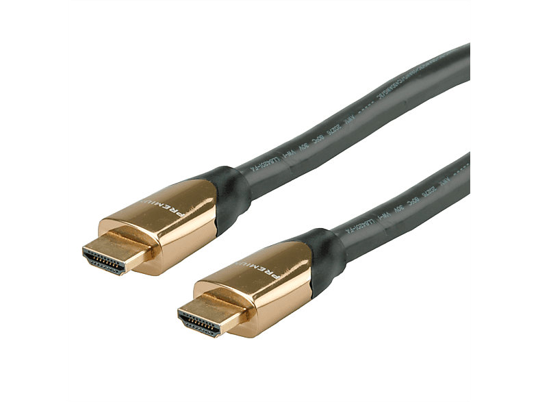 ROLINE 4K PREMIUM HDMI Ultra HD Kabel mit Ethernet, ST/ST HDMI Ultra HD mit Ethernet Kabel