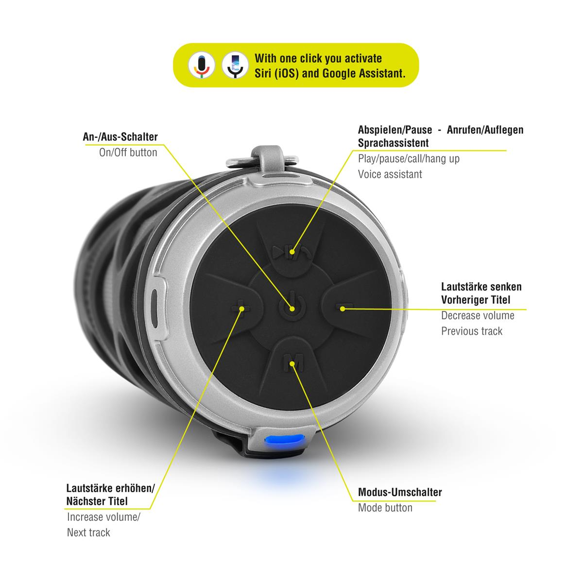 LEICKE Bluetooth Lautsprecher EP18153 Lautsprecher, schwarz