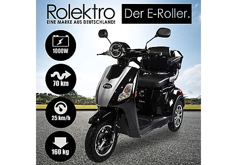 ROLEKTRO E-Trike 25 V.3 Lithium Seniorenmobil E-Scooter (Laufradgröße: 15,7  Zoll, Unisex-Rad, Schwarz) | MediaMarkt
