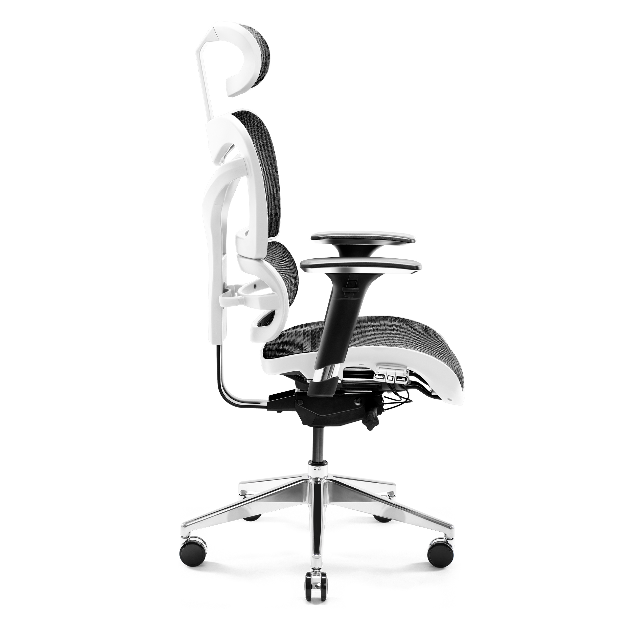 DIABLO CHAIRS BÜROSTUHL schwarz-weiß Stuhl Ergonomischer | | Bürostuhl Schreibtischstuhl V-COMMANDER
