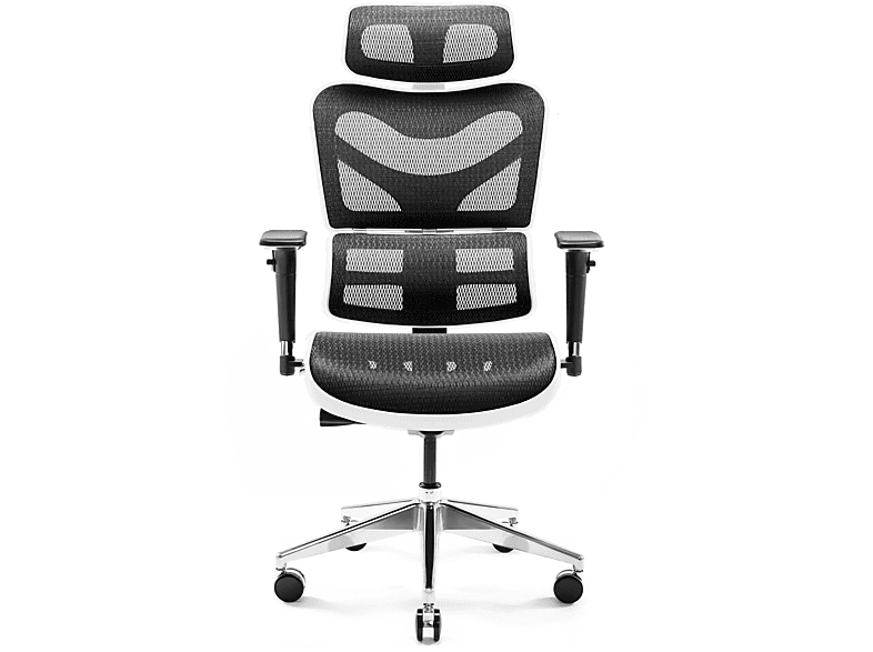 DIABLO CHAIRS BÜROSTUHL V-COMMANDER Stuhl Ergonomischer schwarz-weiß | Bürostuhl | Schreibtischstuhl