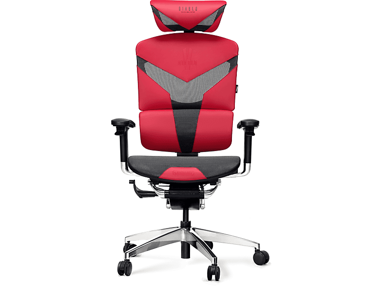 DIABLO Stuhl V-DYNAMIC CHAIRS karminrot | BÜROSTUHL | Ergonomischer Schreibtischstuhl Bürostuhl